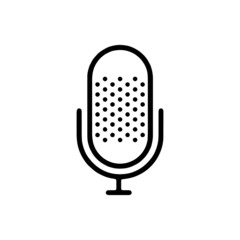 vector illusion icon of outline Mic