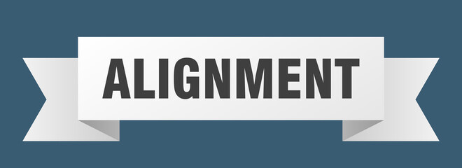 alignment ribbon. alignment paper band banner sign