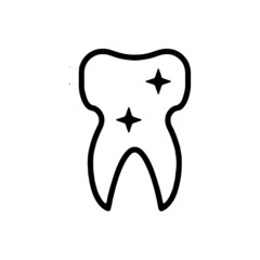 vector illusion icon of Outline Teeth 
