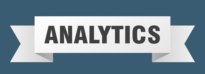 analytics ribbon. analytics paper band banner sign