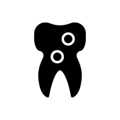vector illusion icon of Glyph Teeth