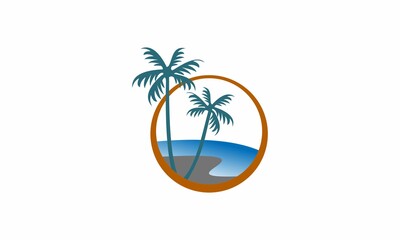 Fototapeta na wymiar beach logo