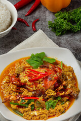Stir Fried Crab with Curry Powder Beautiful side dishes.