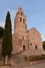 Fototapeta premium ST. NICHOLAS CHURCH IN KOMIZA TOWN ON THE ISLAND OF VIS IN CROATIA