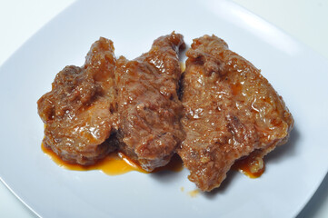 Rendang, an Indonesian spicy meat dish originating from the Minangkabau region in West Sumatra