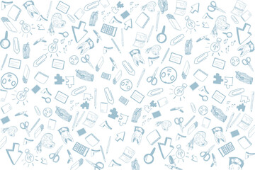 Obraz premium Back to school doodles - illustration background banner - pupils and studient education theme