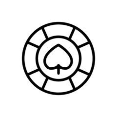 vector illusion icon of outline Casino Ships