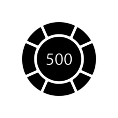 vector illusion icon of Glyph Casino Chips 