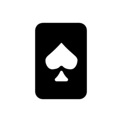 vector illusion icon of glyph Spades Card