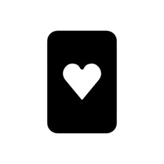vector illusion icon of glyph Heart Card
