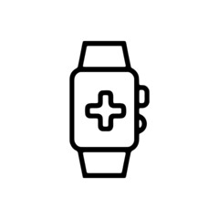 vector illusion icon of outline of Smartwatch