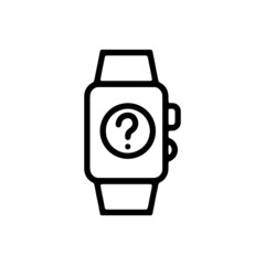 vector illusion icon of outline of Smartwatch