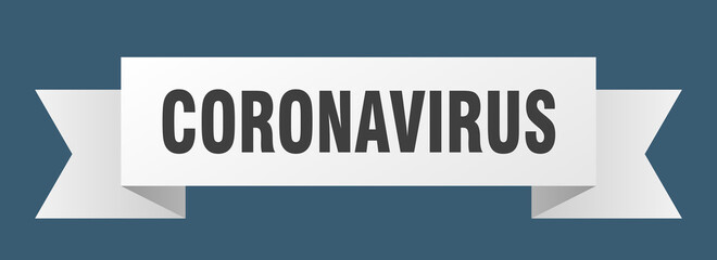 coronavirus ribbon. coronavirus paper band banner sign