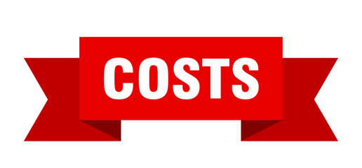 costs ribbon. costs paper band banner sign