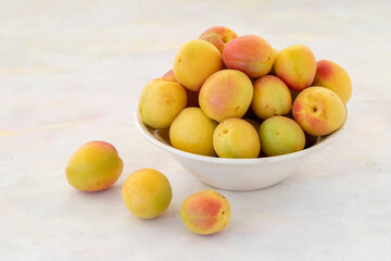 apricot on a white background