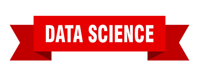 data science ribbon. data science paper band banner sign