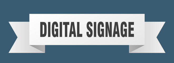digital signage ribbon. digital signage paper band banner sign