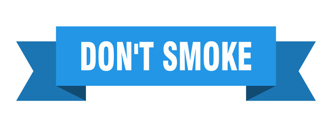 don't smoke ribbon. don't smoke paper band banner sign