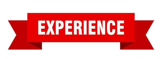 experience ribbon. experience paper band banner sign