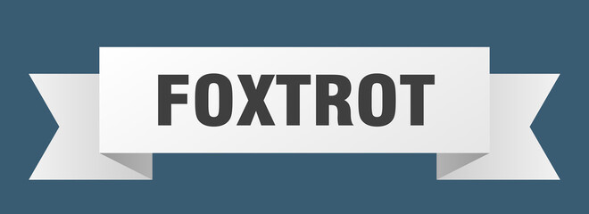 foxtrot ribbon. foxtrot paper band banner sign