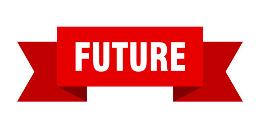 future ribbon. future paper band banner sign