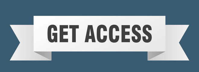 get access ribbon. get access paper band banner sign