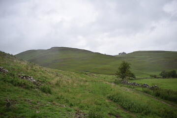 Fototapeta na wymiar Hills in the English countryside