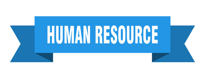 human resource ribbon. human resource paper band banner sign