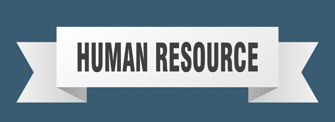 human resource ribbon. human resource paper band banner sign