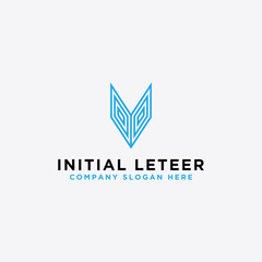 Logo Design V. Initial Letter. - Vector