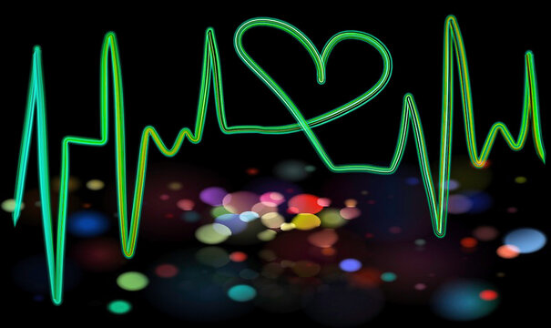 heart beat on monitor