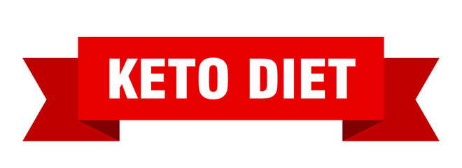 keto diet ribbon. keto diet paper band banner sign