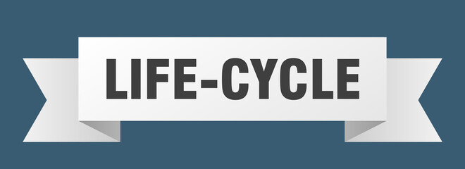 life-cycle ribbon. life-cycle paper band banner sign