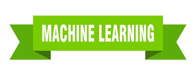 machine learning ribbon. machine learning paper band banner sign