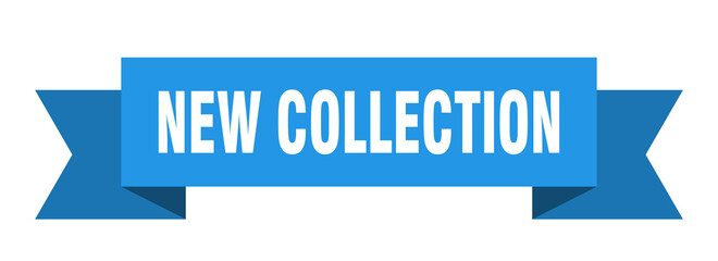 new collection ribbon. new collection paper band banner sign