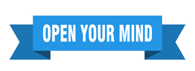 open your mind ribbon. open your mind paper band banner sign