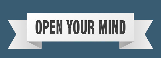 open your mind ribbon. open your mind paper band banner sign