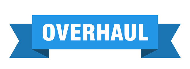 overhaul ribbon. overhaul paper band banner sign