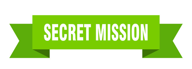 secret mission ribbon. secret mission paper band banner sign