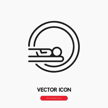 ct scan icon vector. Linear style sign for mobile concept and web design. ct scan symbol illustration. Pixel vector graphics - Vector.	