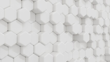 White triangular abstract background 3D rendering.