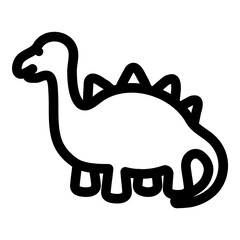 Dinosaur Flat Icon Isolated On White Background
