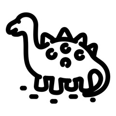 Dinosaur Flat Icon Isolated On White Background