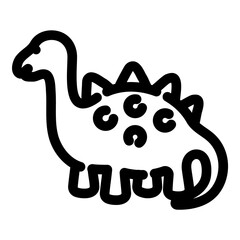 Dinosaur Flat Icon Isolated On White Background