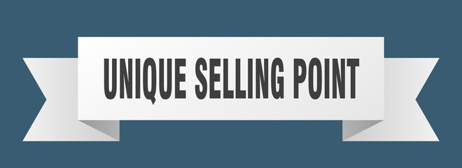 unique selling point ribbon. unique selling point paper band banner sign