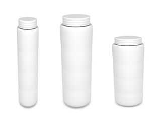3d plastic bottle mockup on white background