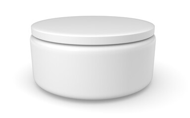 3d  cream container on white background