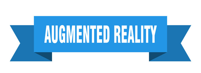 augmented reality ribbon. augmented reality paper band banner sign