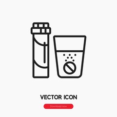 effervescent icon vector. Linear style sign for mobile concept and web design. effervescent symbol illustration. Pixel vector graphics - Vector.