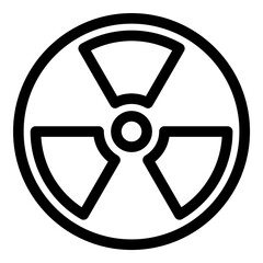 Radiation Hazard Flat Icon Isolated On White Background